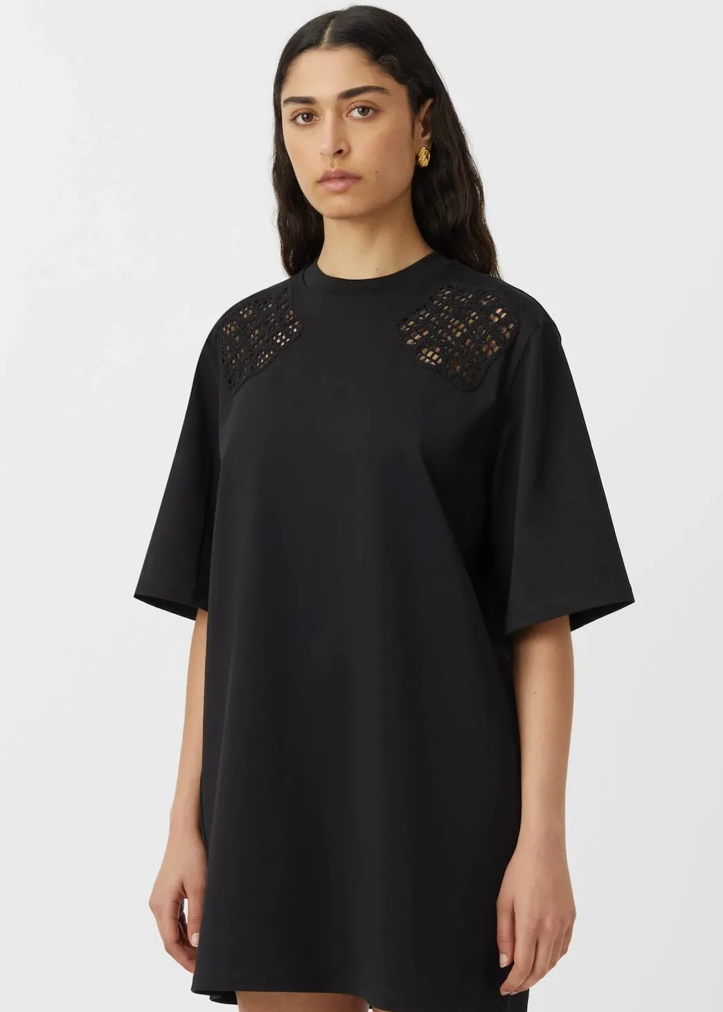 CAMILLA & MARC Caterina Applique Tee Dress - Black