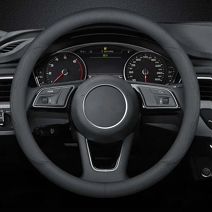 Car Steering Wheel Cover 2024 Update Version, Custom Fit For Your Cars, Premium Leather Car Steering Wheel Cover with Logo, Car Accessories HY18991