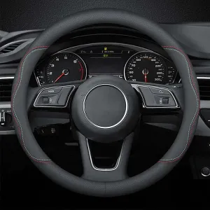 Car Steering Wheel Cover 2024 Update Version, Custom Fit For Your Cars, Premium Leather Car Steering Wheel Cover with Logo, Car Accessories HY18991
