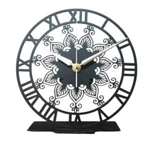 Cartvilla Classic Tabletop Office Clock, Metal Desktop Clock, Mid Century Clock Gift, Home Office Clock,Shelf Silent Clock,New Home Gift,Business Gift