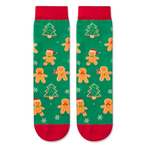 Christmas Vacation Gifts, Santa Gift Stocking Stuffers, Gingerbread Socks, Unique Xmas Gifts for Boys Girls, Funny Christmas Gifts for Kids, Gifts for 7-10 Years Old