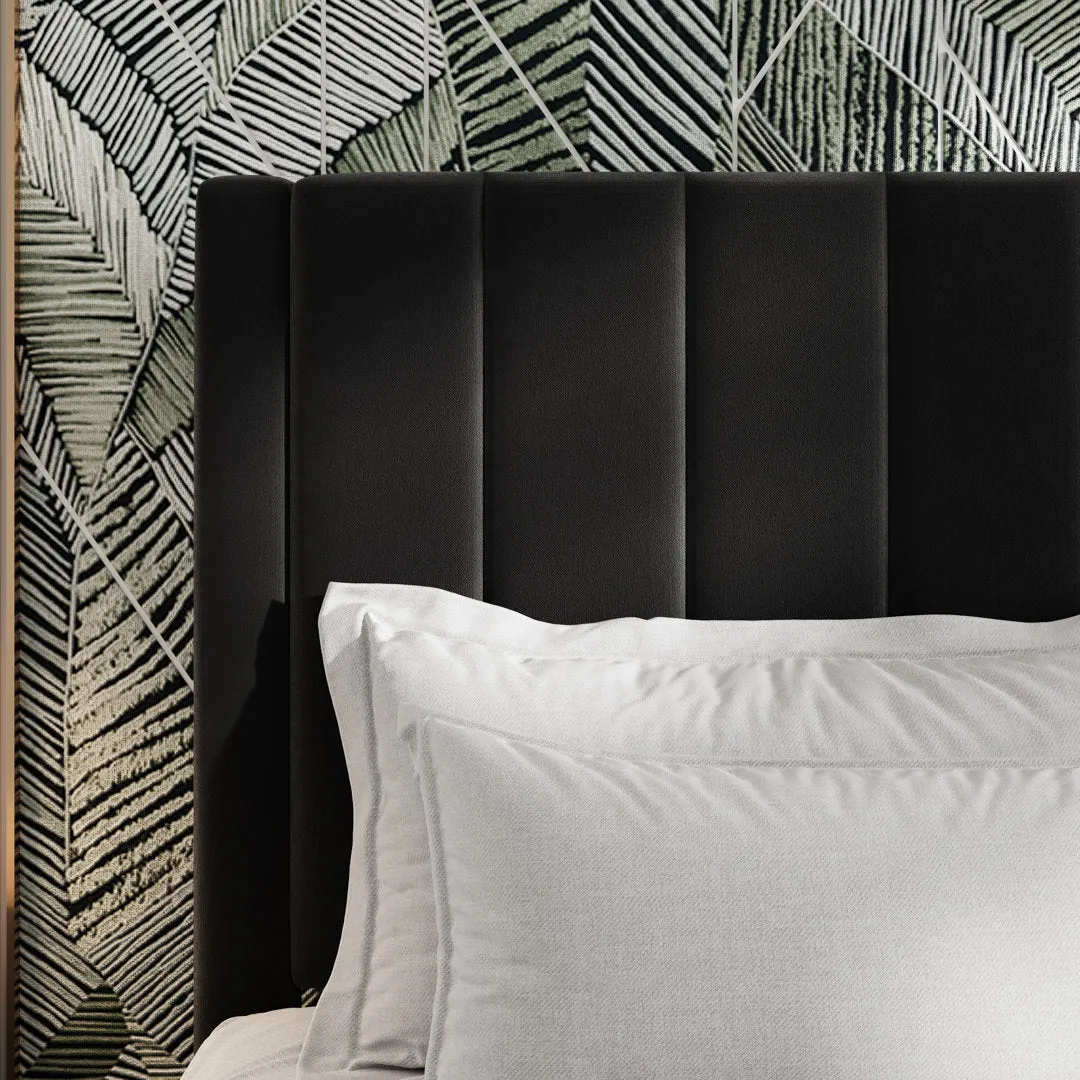 Cleo Velvet Upholstered Platform Bed Kelly Clarkson Home Color: Black Size: Queen