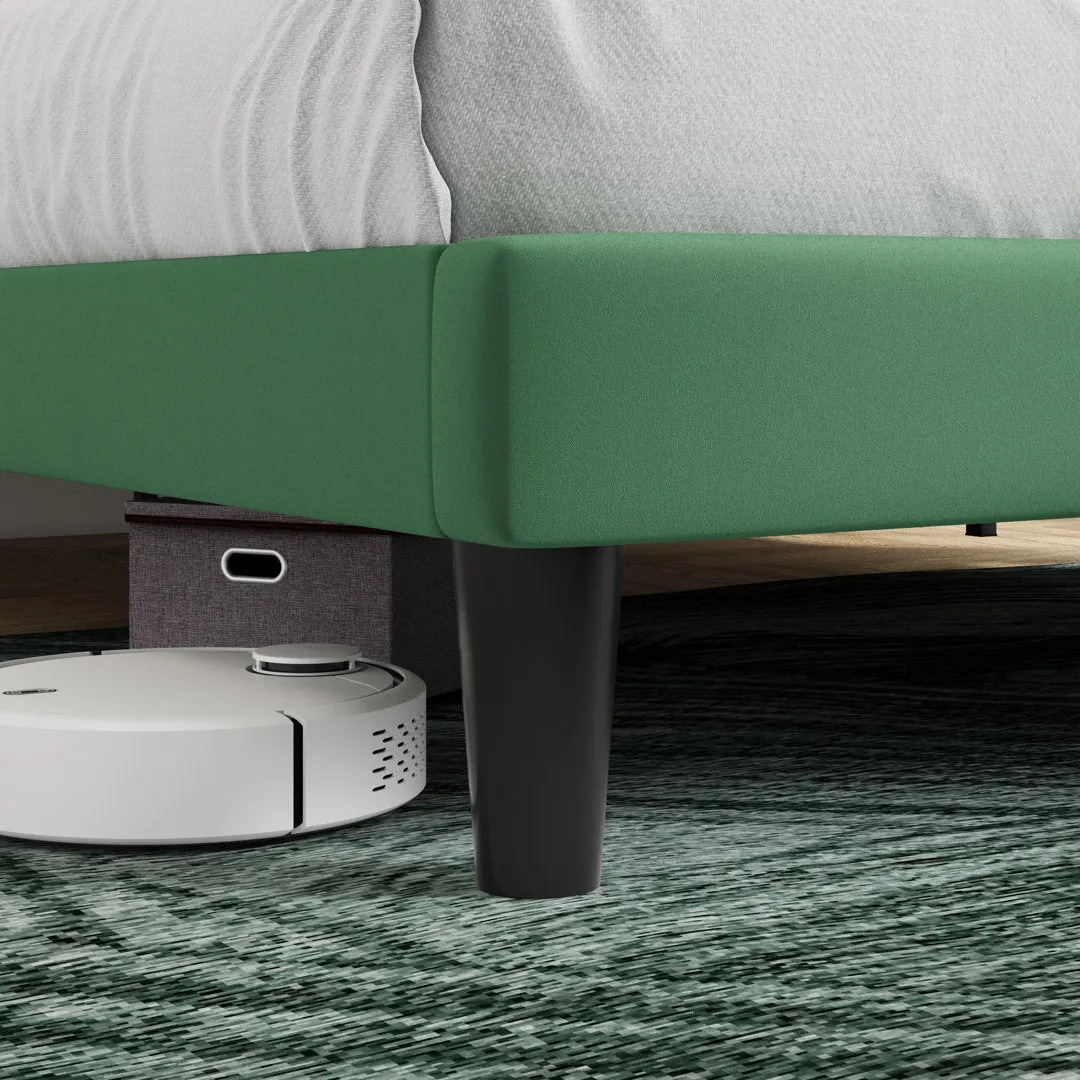 Cleo Velvet Upholstered Platform Bed Kelly Clarkson Home Color: Green Size: King
