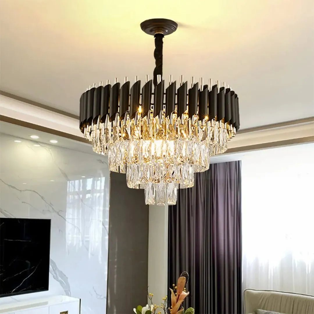 Cleofe Modern Round K9 Crystal Chandelier