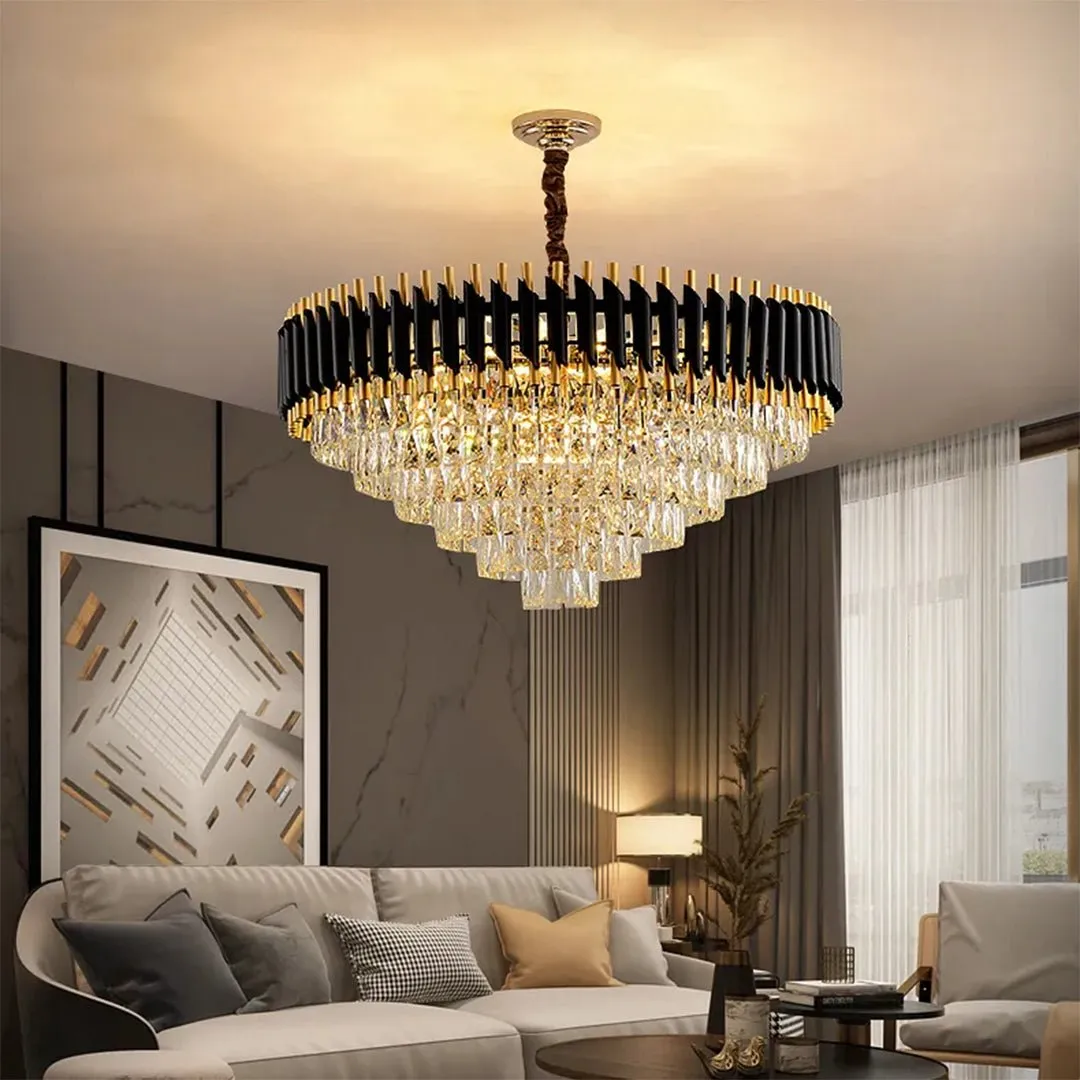 Cleofe Modern Round K9 Crystal Chandelier