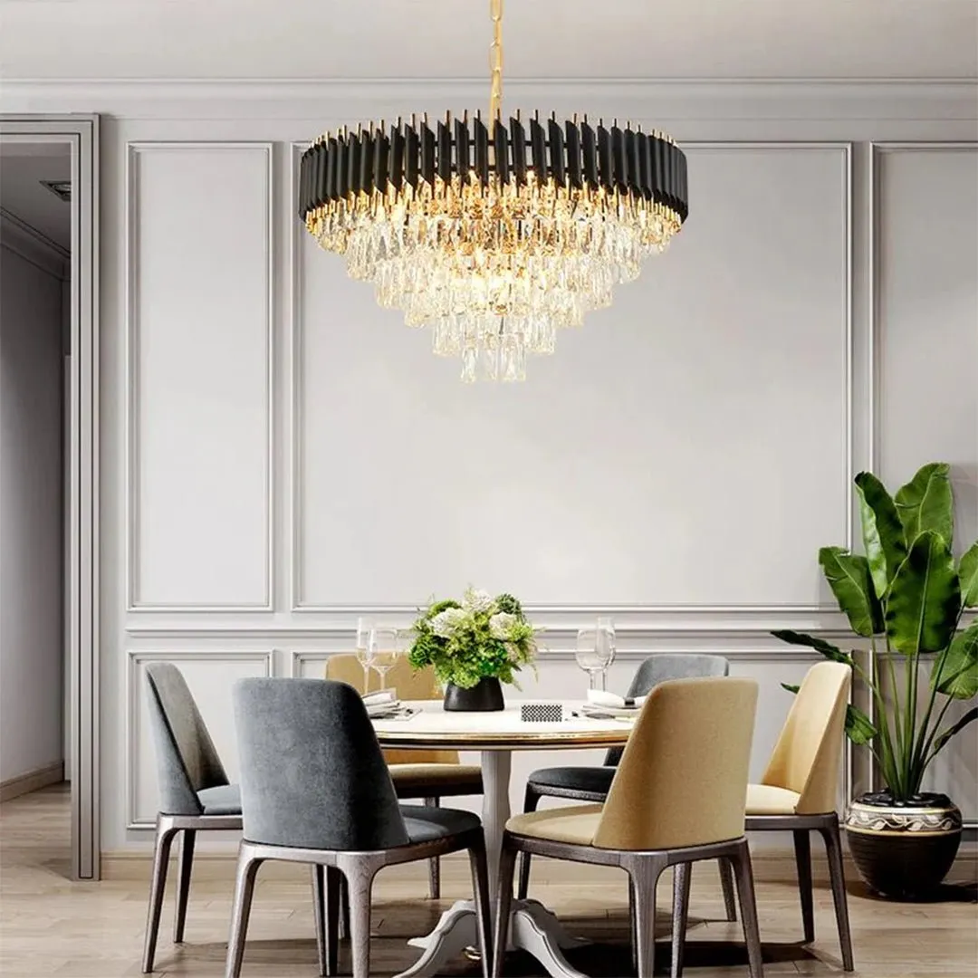 Cleofe Modern Round K9 Crystal Chandelier