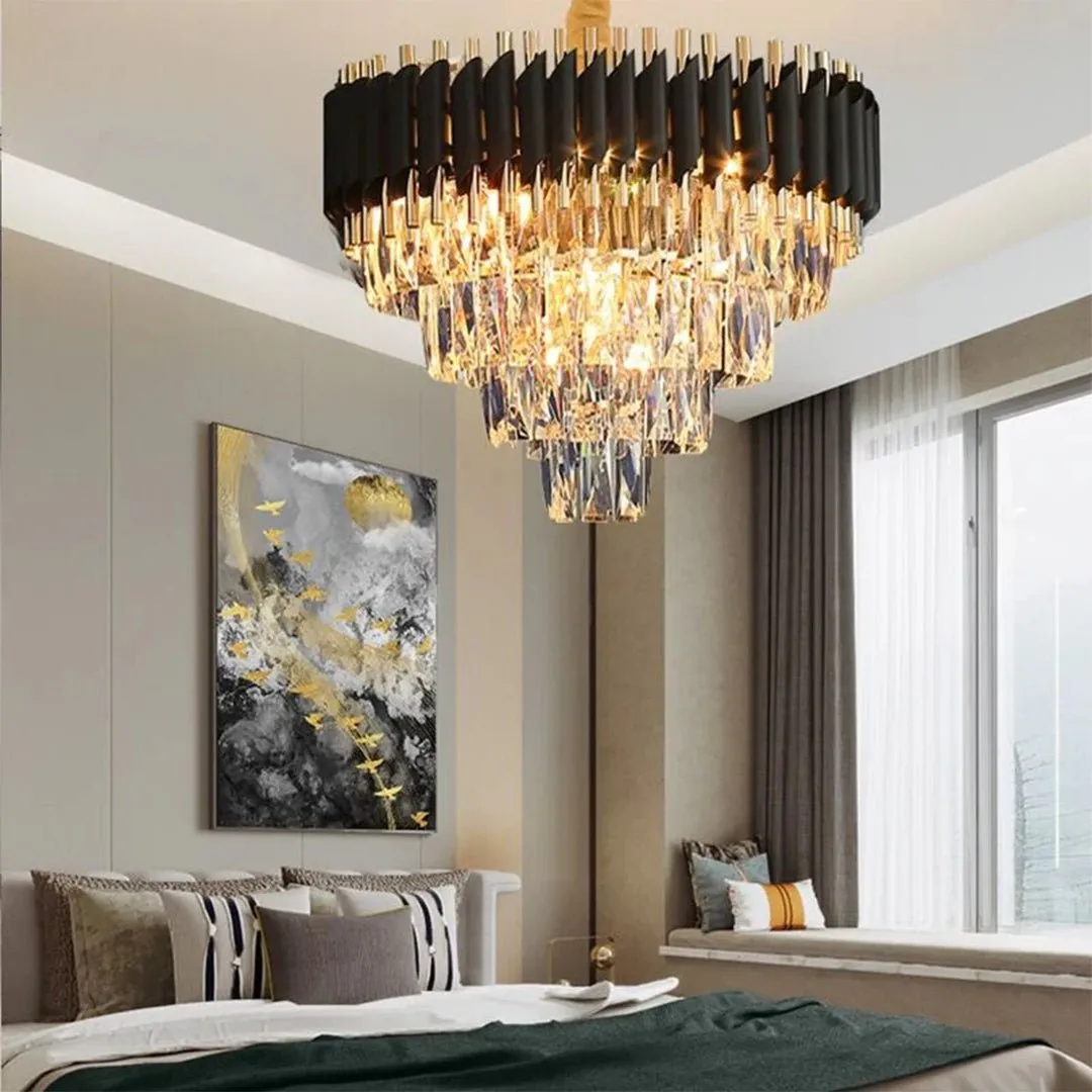 Cleofe Modern Round K9 Crystal Chandelier