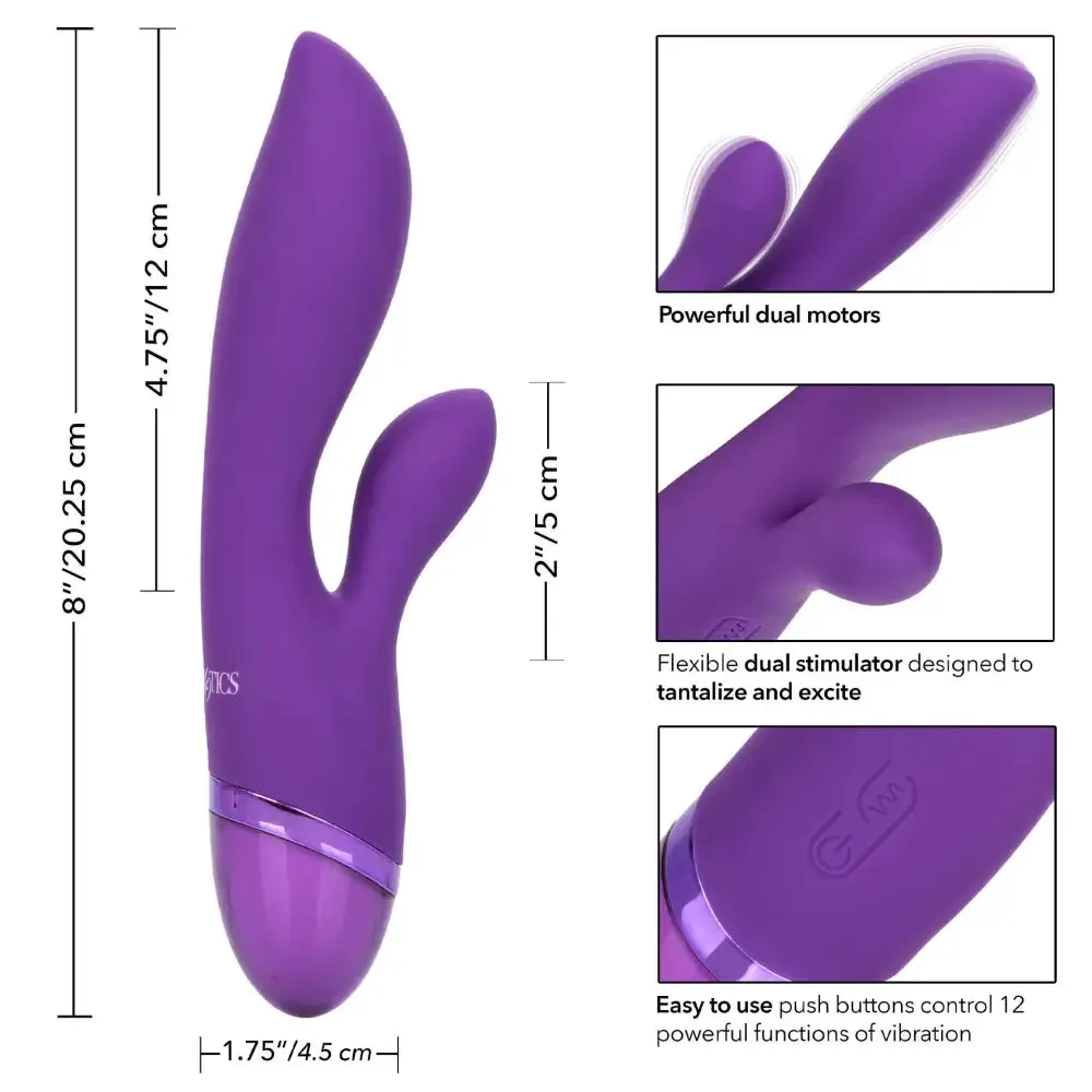 Colt Silicone Purple Rechargeable Rabbit Vibrator for Women