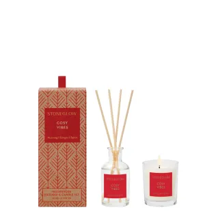 Cosy Vibes - Scented Gift Set  (Mini Scented soy candle & reed diffuser)