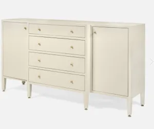 Crane Beach Raffia Deep Drawer Buffet - Ivory, Two Sizes