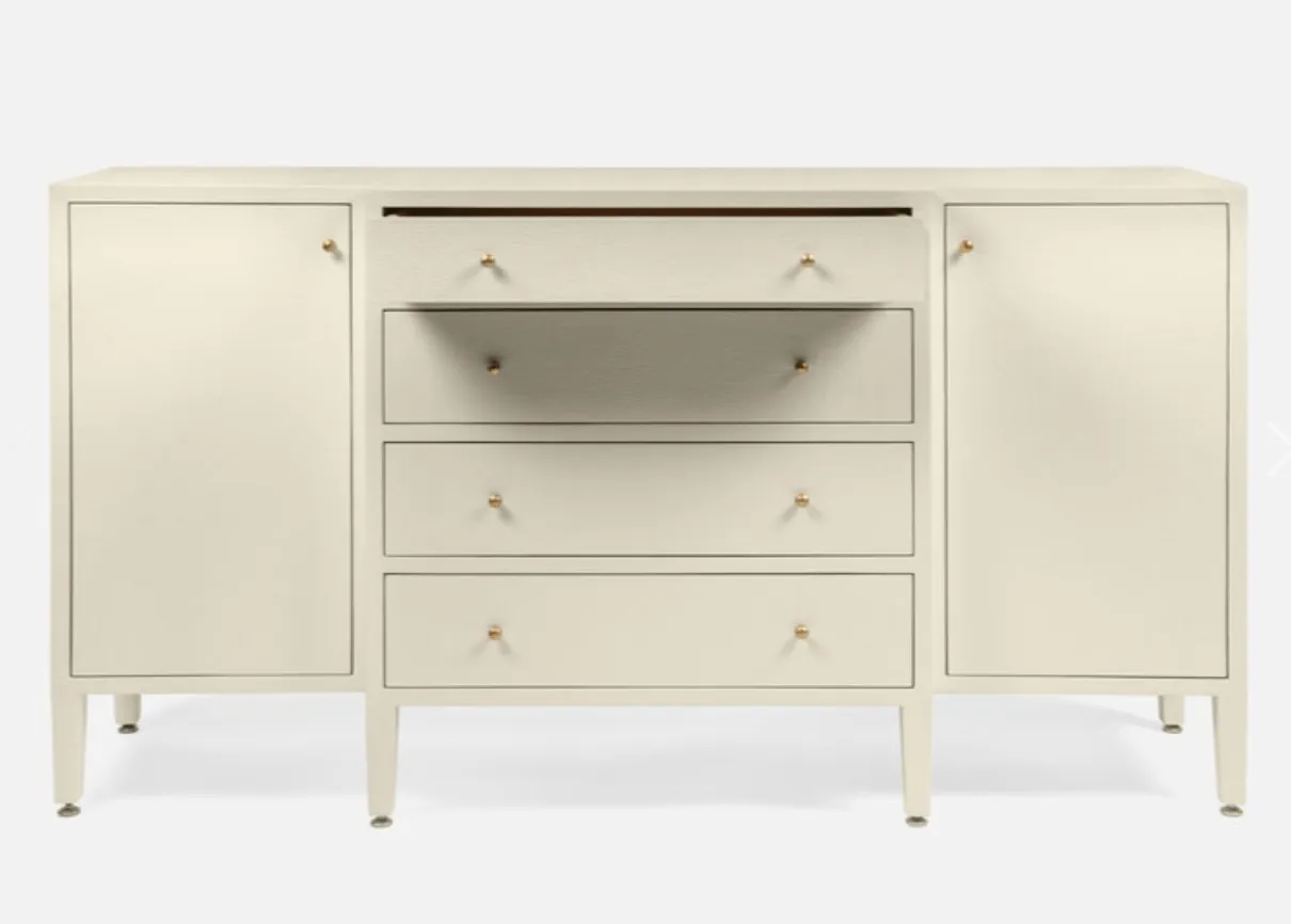Crane Beach Raffia Deep Drawer Buffet - Ivory, Two Sizes