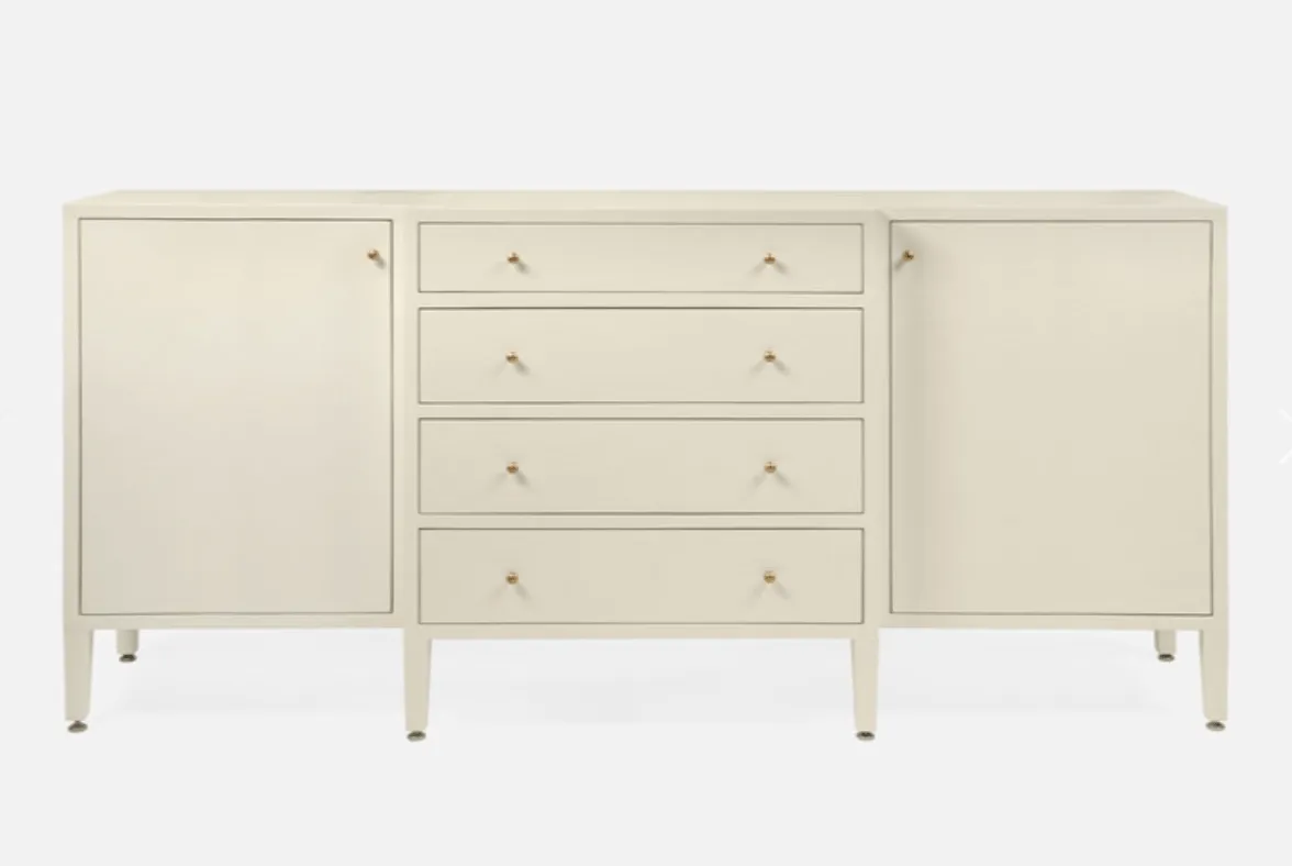 Crane Beach Raffia Deep Drawer Buffet - Ivory, Two Sizes