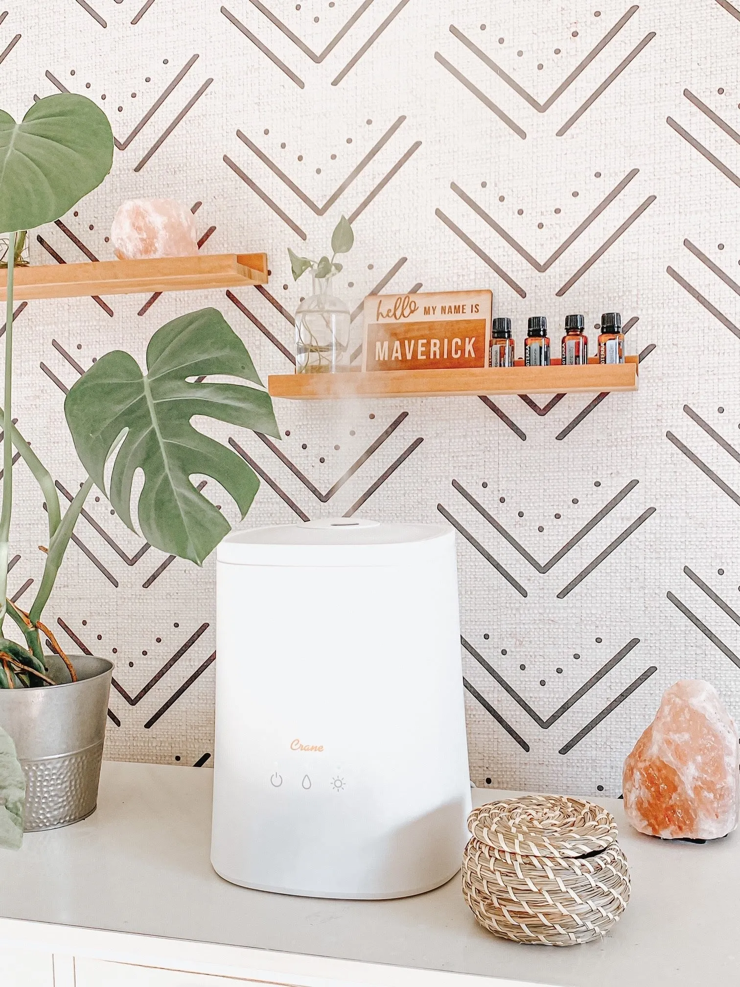 Crane Top Fill Cool Mist Humidifier White