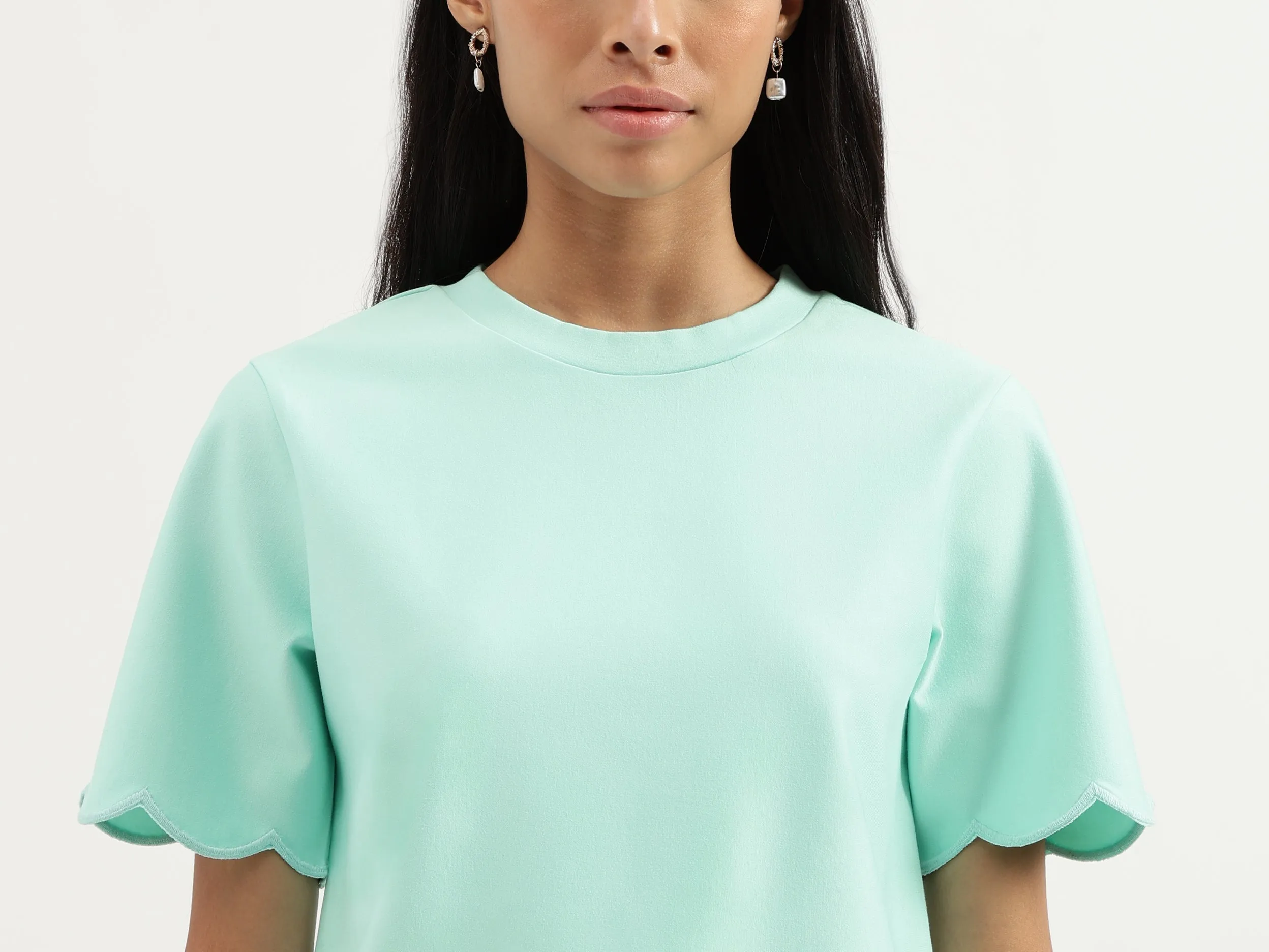 Crew Neck Solid Top