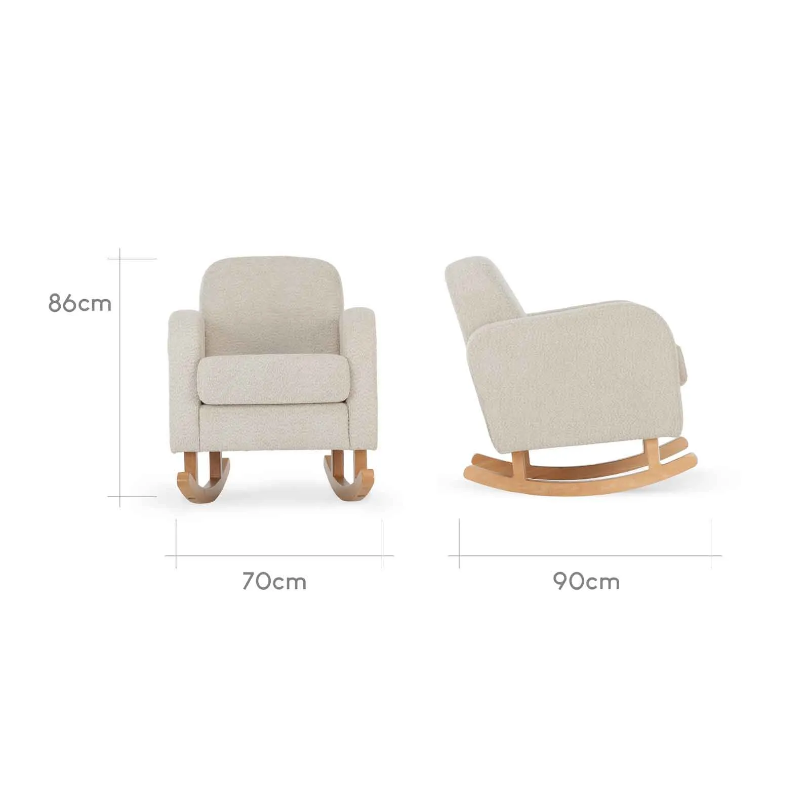 CuddleCo Etta Nursing Chair in Boucle Mushroom