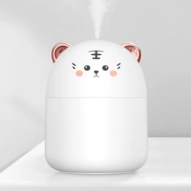 Cute 250ml Kawaii Desktop Humidifier 🌈💧 - Colorful Mist & Aroma Diffuser for Cozy Bedrooms 🛏️✨
