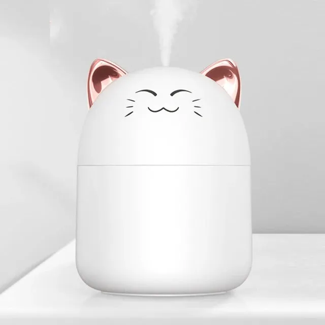 Cute 250ml Kawaii Desktop Humidifier 🌈💧 - Colorful Mist & Aroma Diffuser for Cozy Bedrooms 🛏️✨