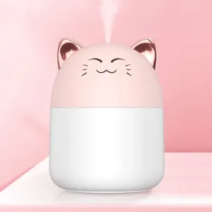 Cute 250ml Kawaii Desktop Humidifier 🌈💧 - Colorful Mist & Aroma Diffuser for Cozy Bedrooms 🛏️✨