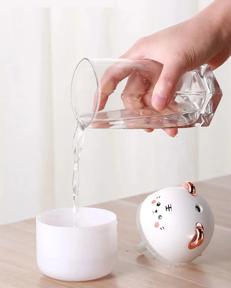 Cute 250ml Kawaii Desktop Humidifier 🌈💧 - Colorful Mist & Aroma Diffuser for Cozy Bedrooms 🛏️✨