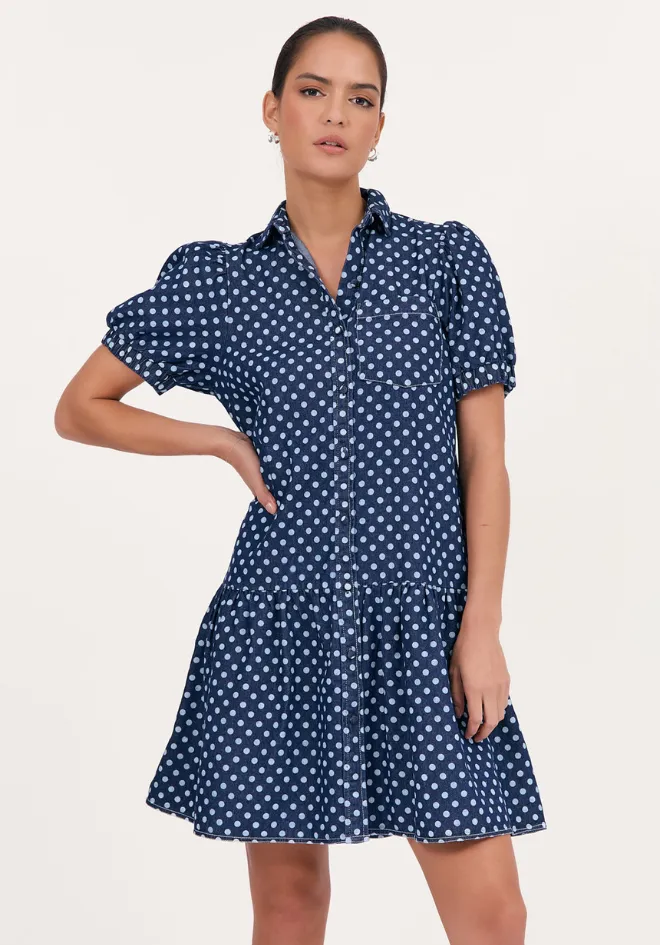 Daniela Spot Denim Dress