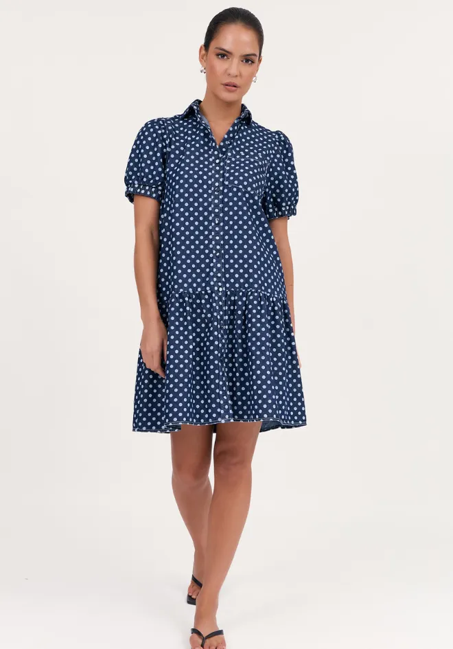 Daniela Spot Denim Dress