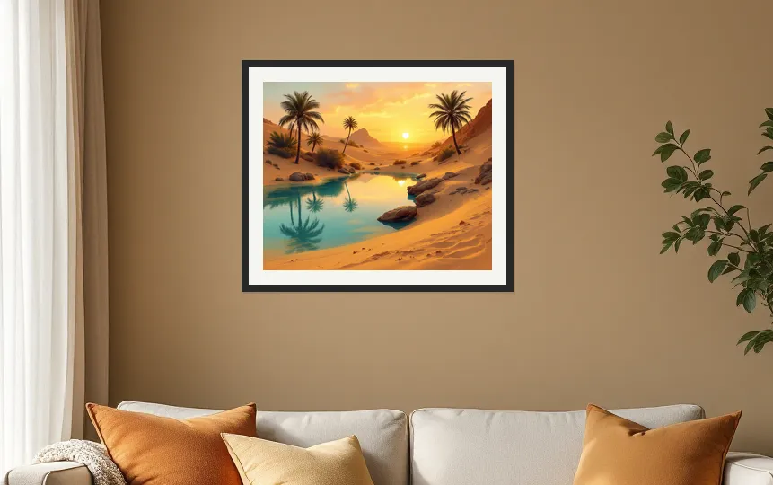 Dawn Oasis Serenity Wall Art Poster