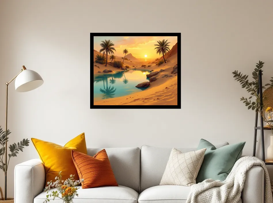 Dawn Oasis Serenity Wall Art Poster