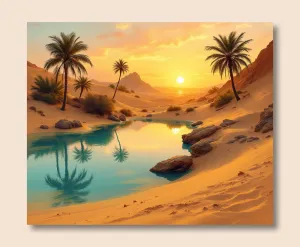Dawn Oasis Serenity Wall Art Poster