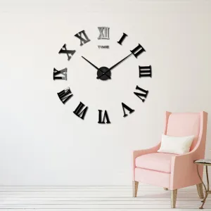 DIY Roman Numeral  Wall Clocks-Red,Black,Gray,Blue,Pink,Silvery,Gold,Chocolate