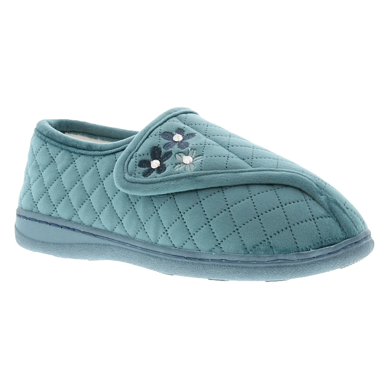 DR KELLER WOMENS SLIPPERS LADIES WIDE FIT CUSHIONED WARM ADJUSTABLE FLEECE SHOE