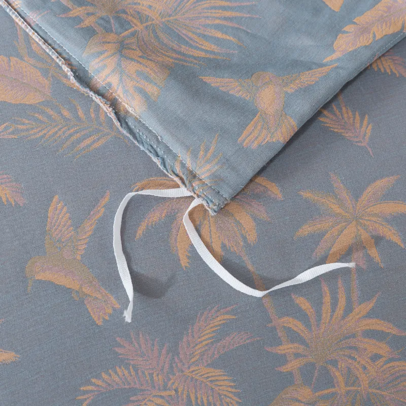 Duvet Cover Set-Dirty Blue & Orange