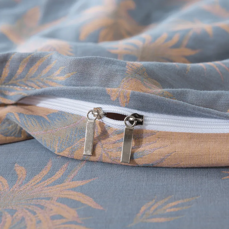 Duvet Cover Set-Dirty Blue & Orange