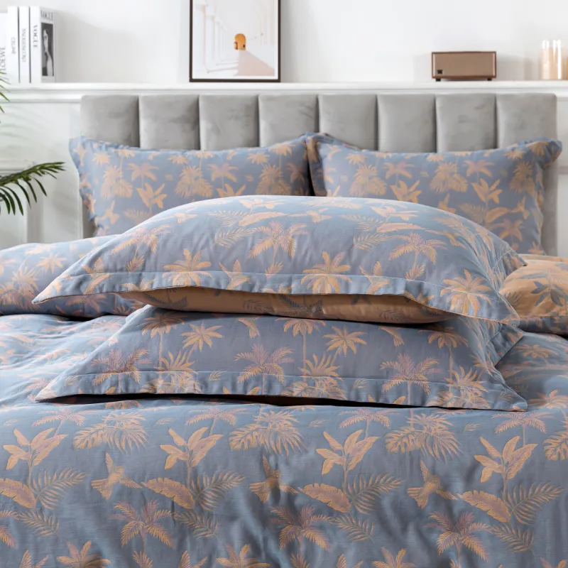 Duvet Cover Set-Dirty Blue & Orange
