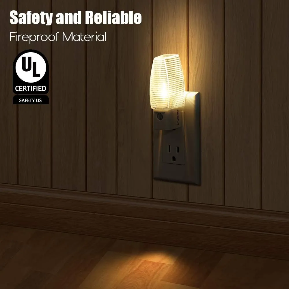 Emotionlite Plug in Night Light, Warm White LED Nightlights, Dusk to Dawn Sen...