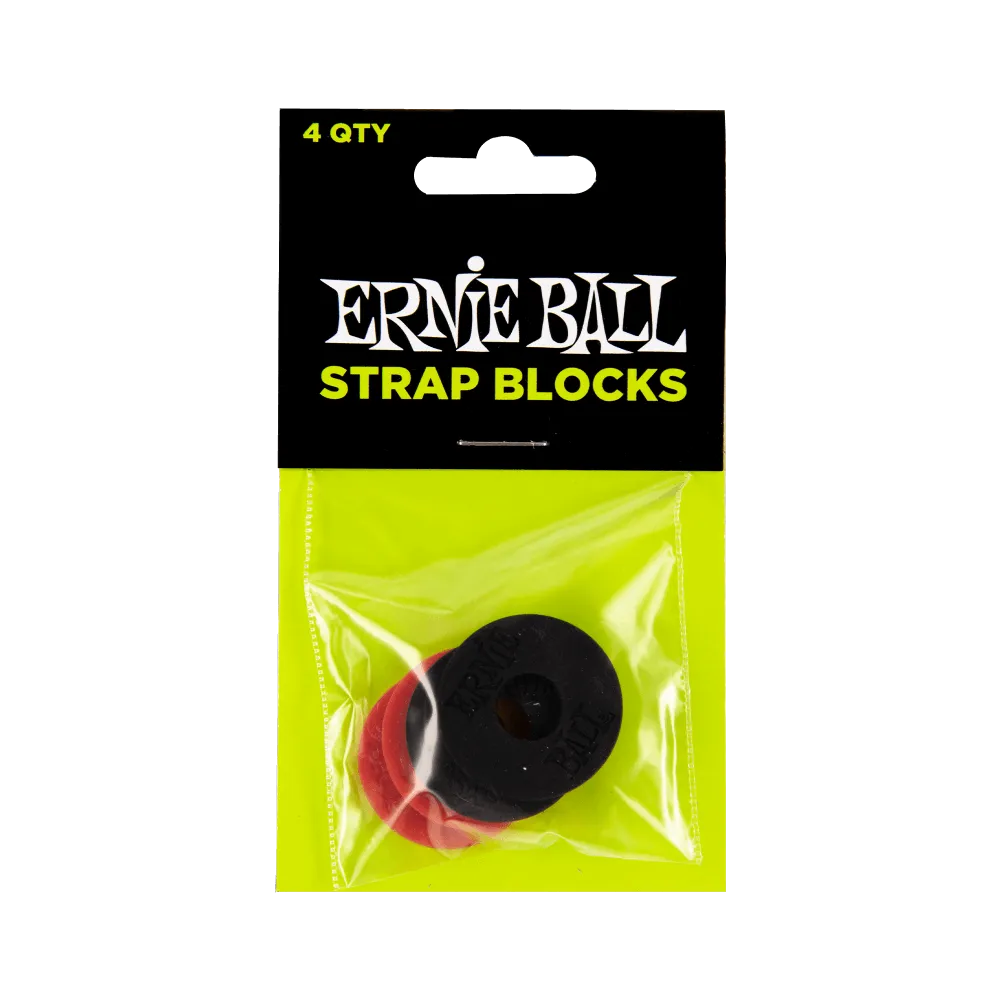 Ernie Ball Strap Blocks Locks | Rubber - Red/Black