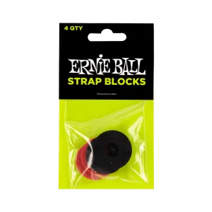 Ernie Ball Strap Blocks Locks | Rubber - Red/Black