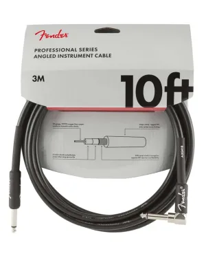 Fender Professional Series Instrument Cable 10' Black [Str/Ang]