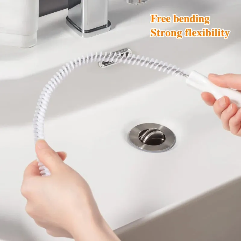 Flexible Pipe Dredging Brush for Kitchen & Bathroom Drain Cleaning