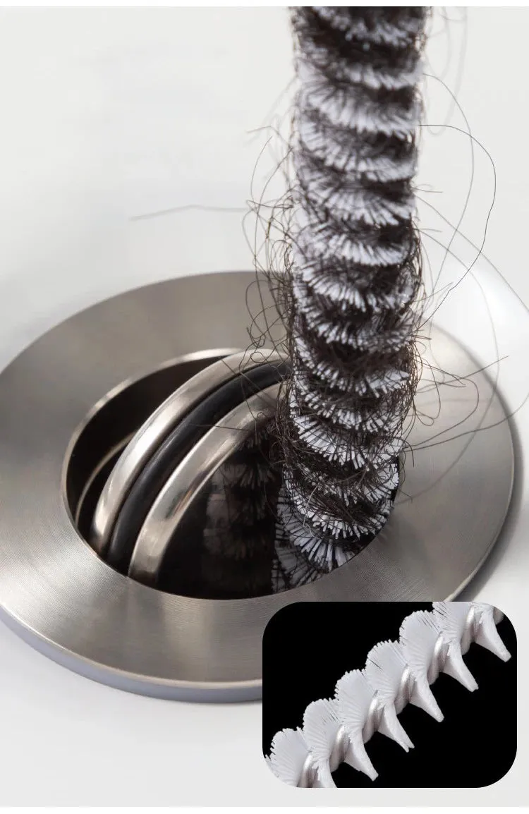 Flexible Pipe Dredging Brush for Kitchen & Bathroom Drain Cleaning