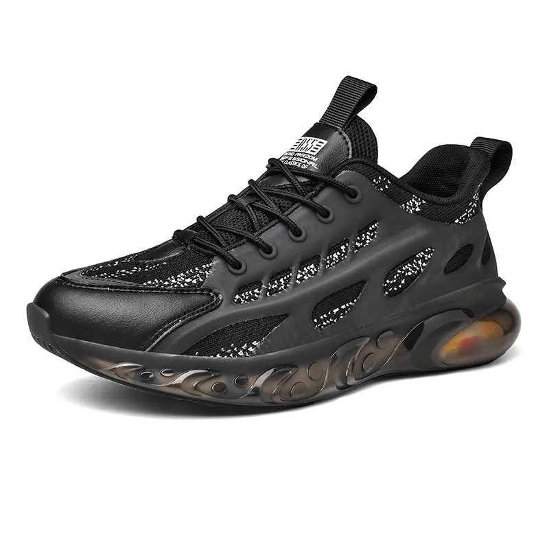 Flying Woven Breathable Daddy Shoes Fashion Luminous Casual Running