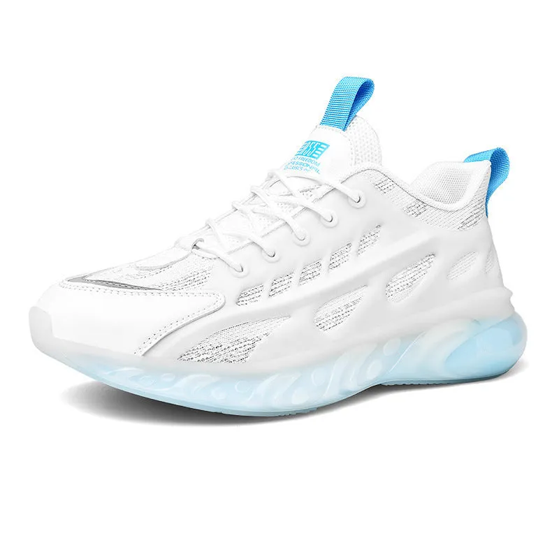 Flying Woven Breathable Daddy Shoes Fashion Luminous Casual Running