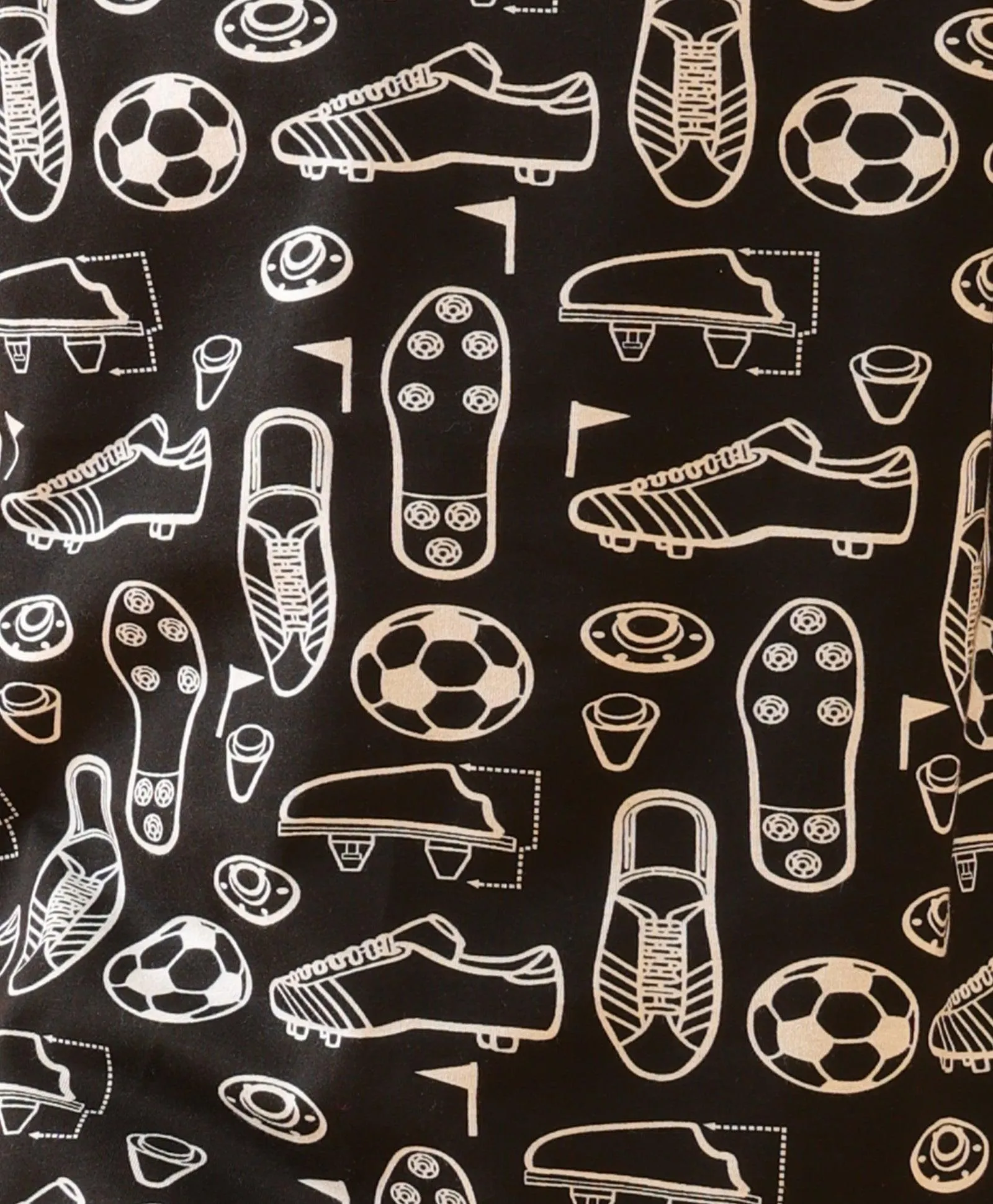 FOOTBALL SHOES T-SHIRT SHORTS SET - BLACK