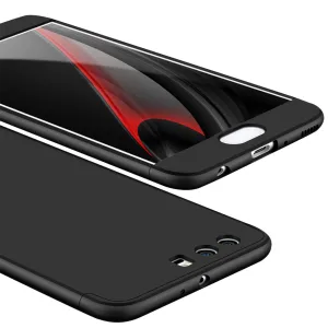 For HUAWEI P10 3 in 1 360 Degree Non-slip Shockproof Full Protective Case black