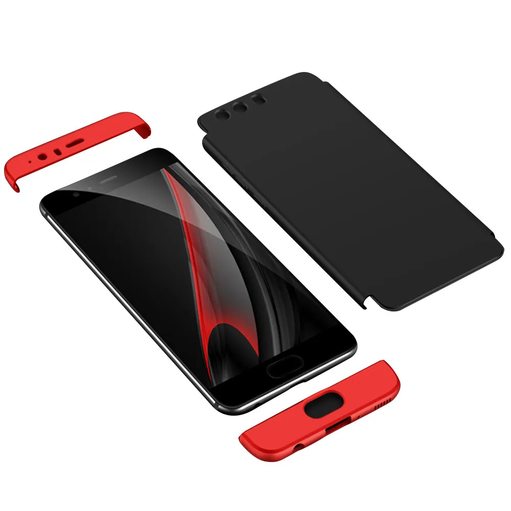 For HUAWEI P10 3 in 1 360 Degree Non-slip Shockproof Full Protective Case black