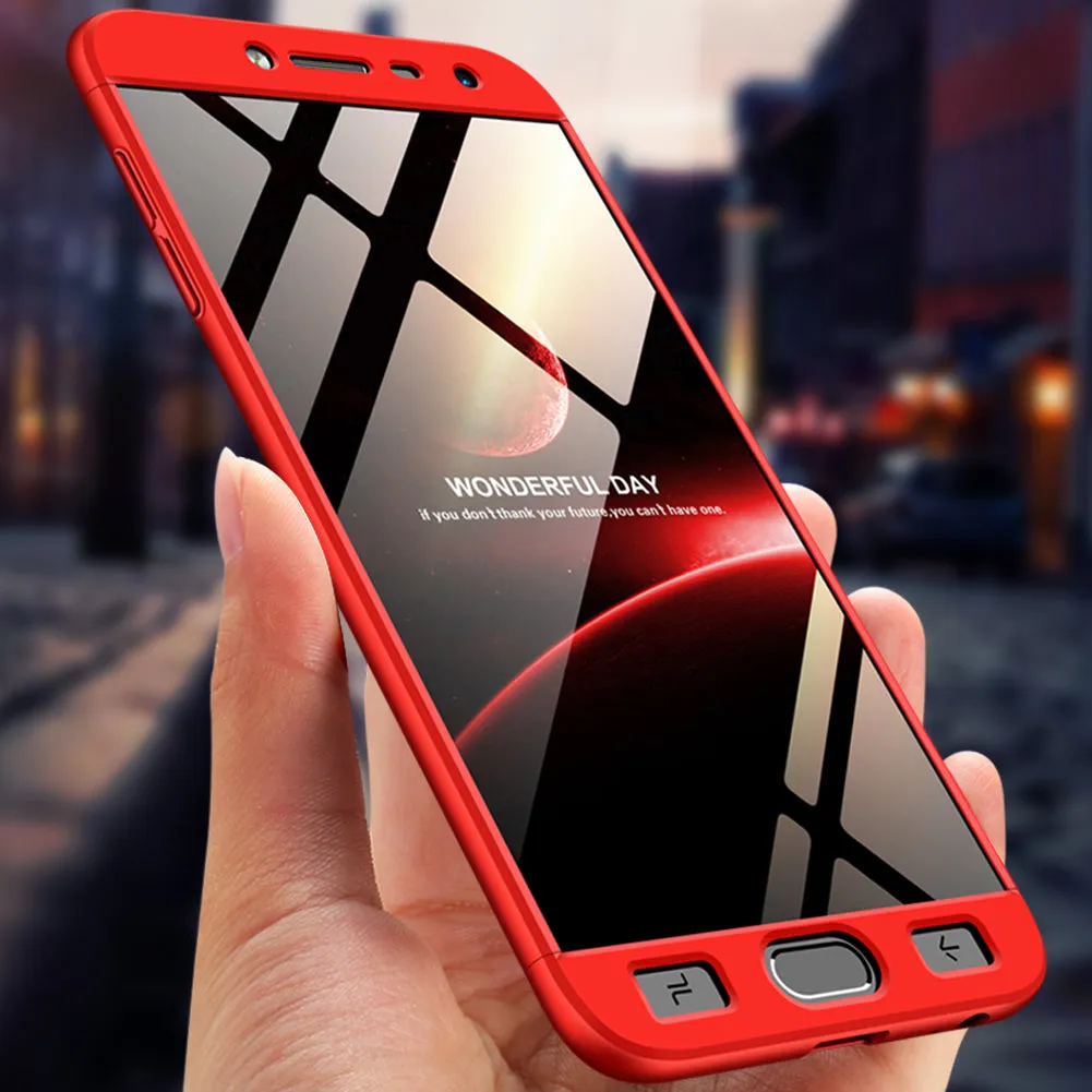 For Samsung J4 2018 Ultra Slim 360 Degree Non-slip Shockproof Full Protective Case Gold