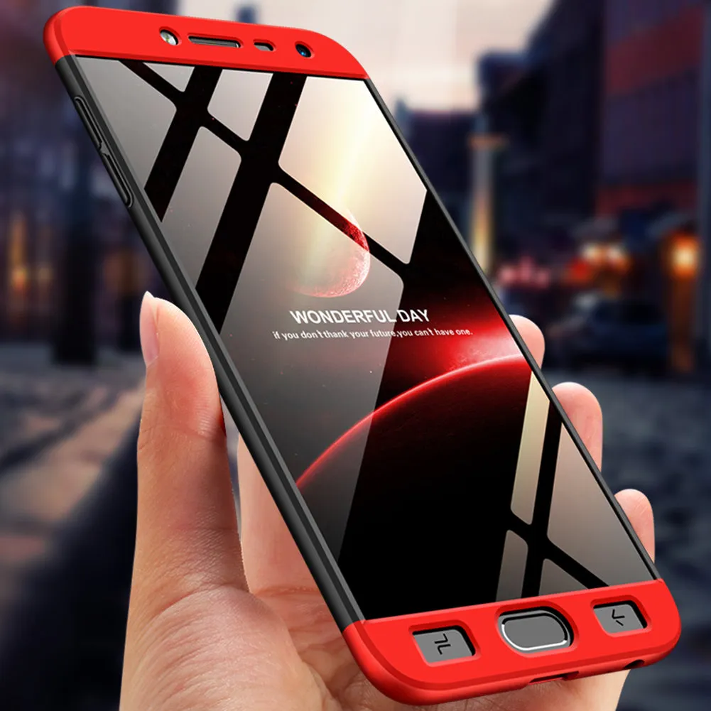 For Samsung J4 2018 Ultra Slim 360 Degree Non-slip Shockproof Full Protective Case Gold
