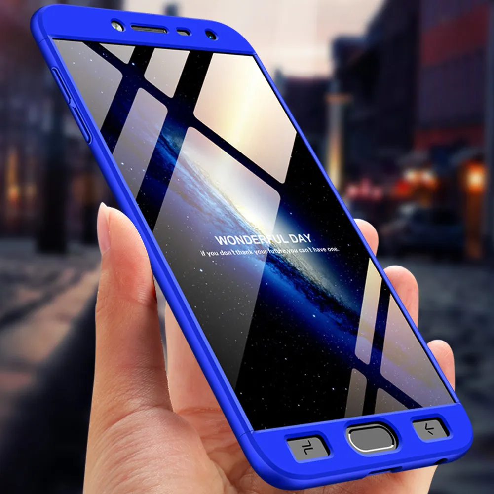 For Samsung J4 2018 Ultra Slim 360 Degree Non-slip Shockproof Full Protective Case Gold