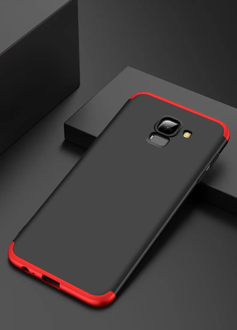 For Samsung J6 2018/on 6 Ultra Slim 360 Degree Non-slip Shockproof Full Protective Case Rose gold