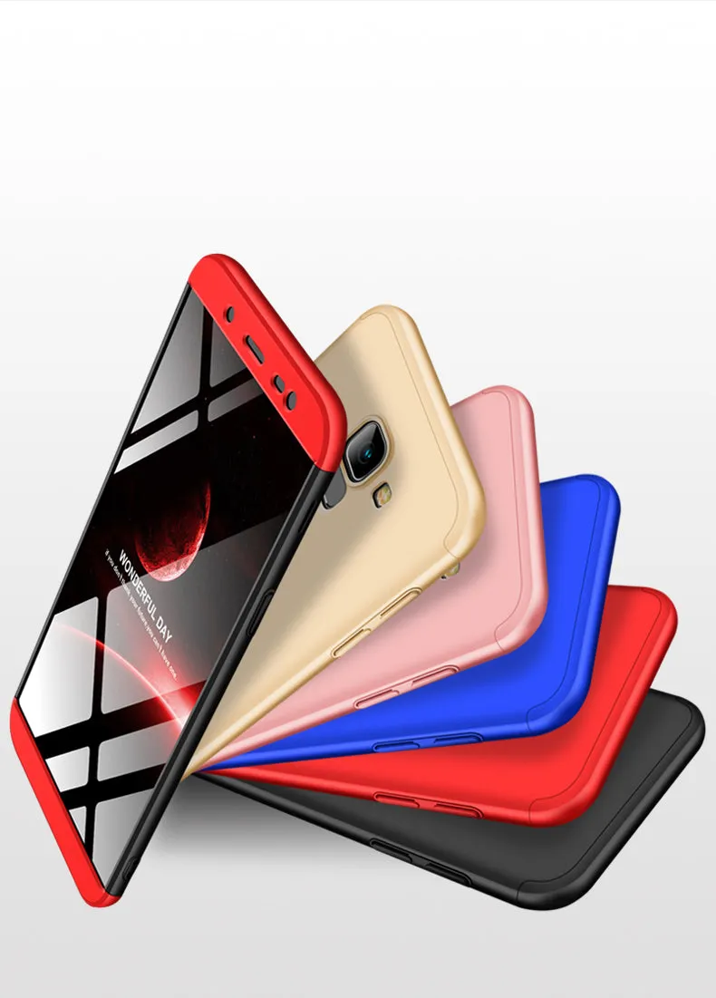 For Samsung J6 2018/on 6 Ultra Slim 360 Degree Non-slip Shockproof Full Protective Case Rose gold
