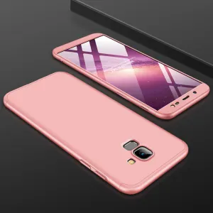 For Samsung J6 2018/on 6 Ultra Slim 360 Degree Non-slip Shockproof Full Protective Case Rose gold